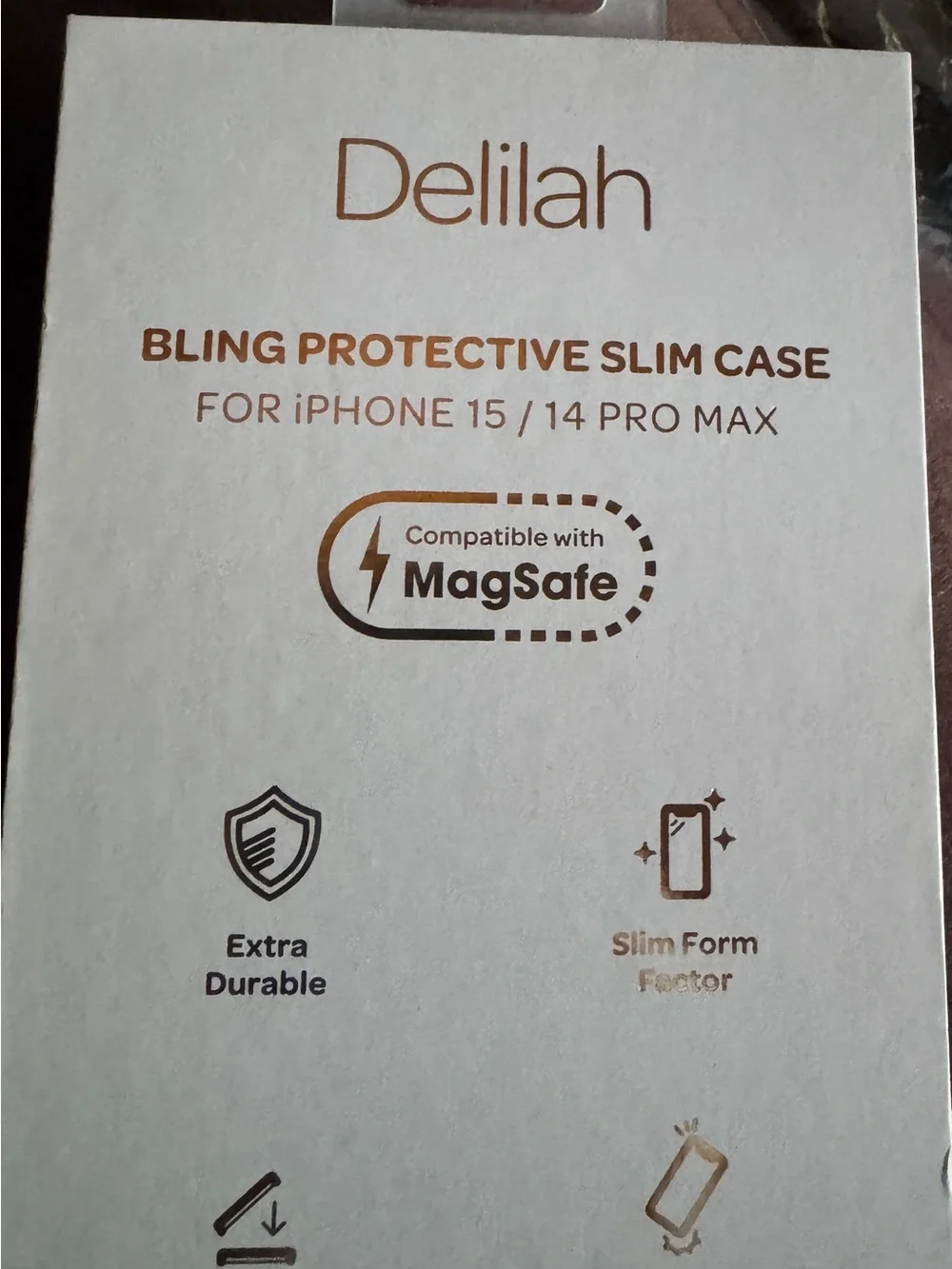 Elila Silver Bling MagSafe-Compatible Slim Phone Case